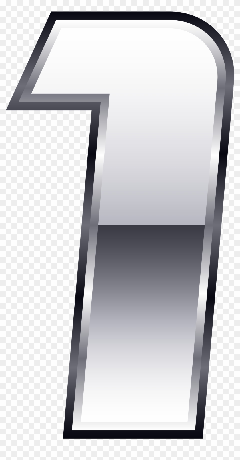 Silver One Png - Silver Number One Clipart Transparent Png