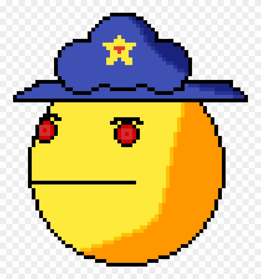 Intergalactic Police Yellow Ball - Pixel Art Circle Clipart