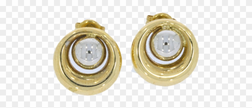 9ct White & Yellow Ball Design Earrings - Earrings Clipart #3748944