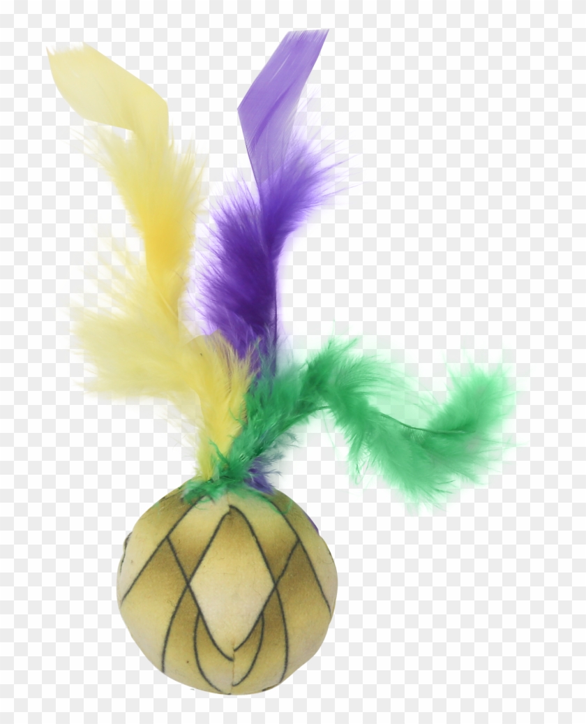 Yellow Ball With Feathers - Net Sports Clipart