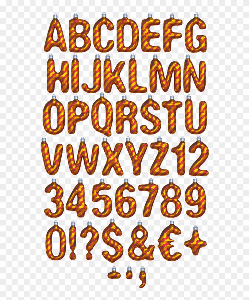 Christmas Ball Yellow Handmade Font Clipart #3749183