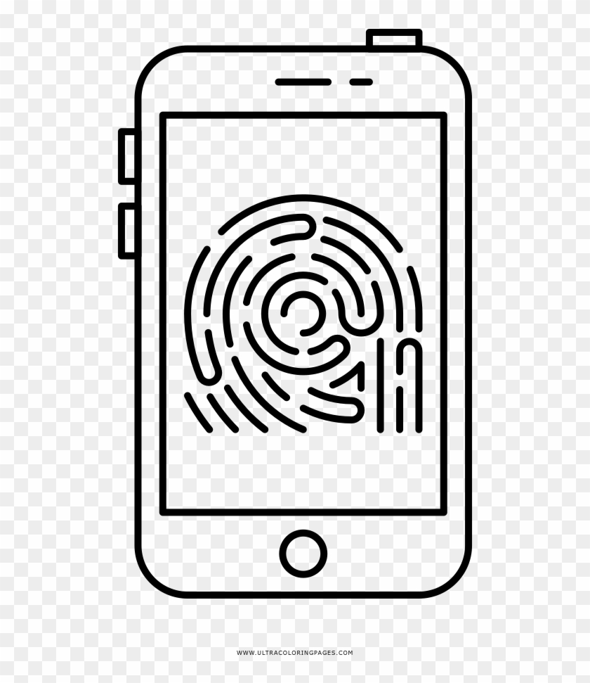 Autenticación De Huella Digital Página Para Colorear - Fingerprint Clipart #3749561