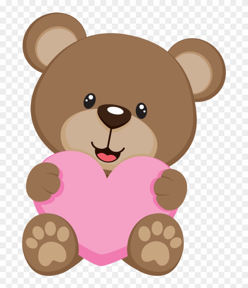 Ursinho Menina Png - Ursinho Marrom E Rosa Clipart