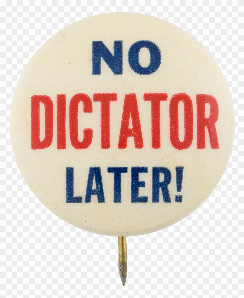 No Dictator Later - Label Clipart #3750413