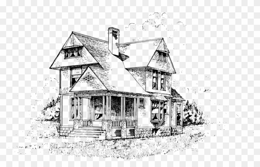 Pencil Draw House Architecture Construction Design - Drawing Clipart