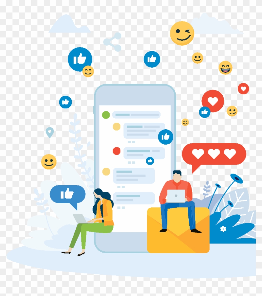Now A Day's People Depend On Of Mobile Apps Too Much, - Illustration Clipart #3751586