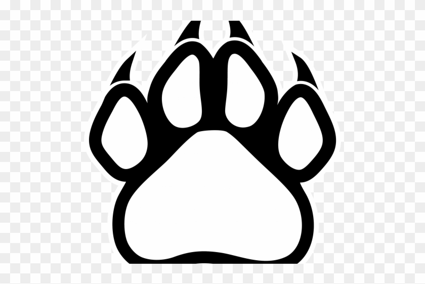 Dog Paw Print Outline - Woodland Hills Academy Logo Clipart #3751625