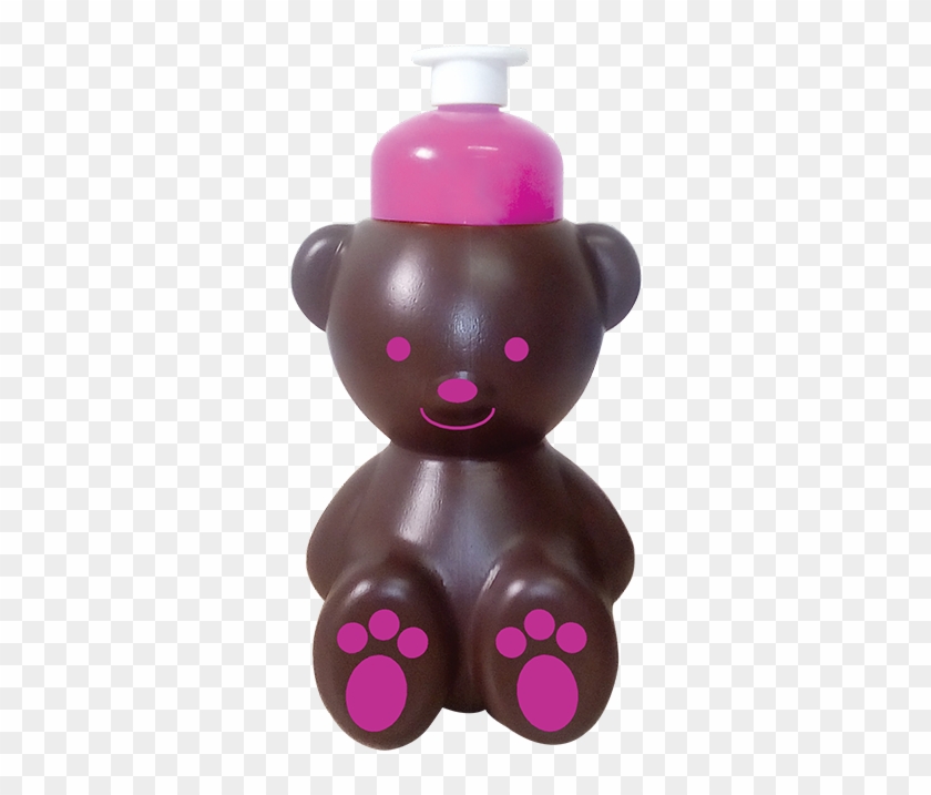 Squeeze Ursinho Chocolate 350 Ml Tampa Rosa - Teddy Bear Clipart