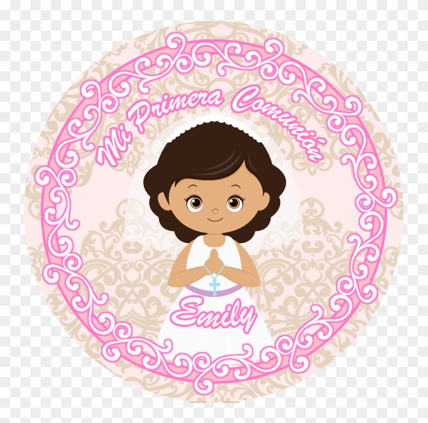 Primera Comunion Badge - Nenas Para Imprimir De Comunion Clipart #3752114