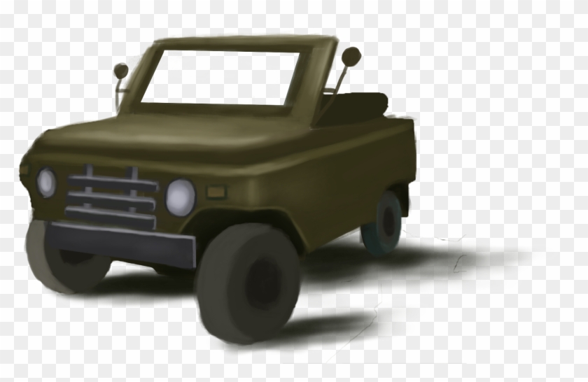 Cartoon Simple Chariot Jeep Png And Psd - Model Car Clipart