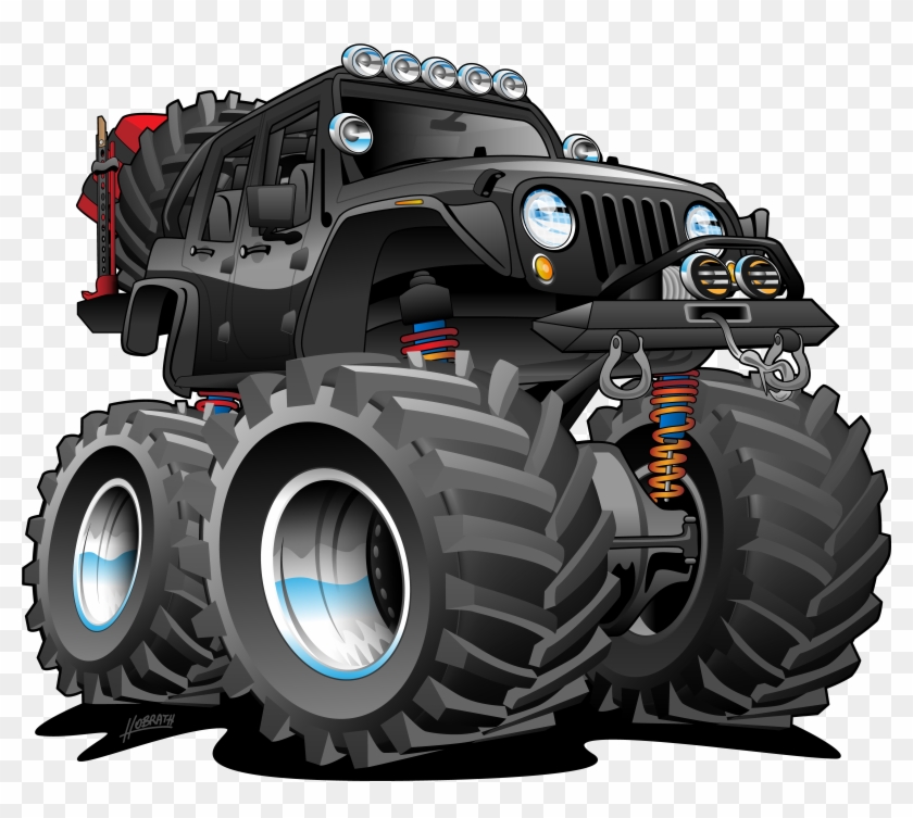 Jeep Jku Unlimited Cartoon - Jeep Off Road Illustration Clipart
