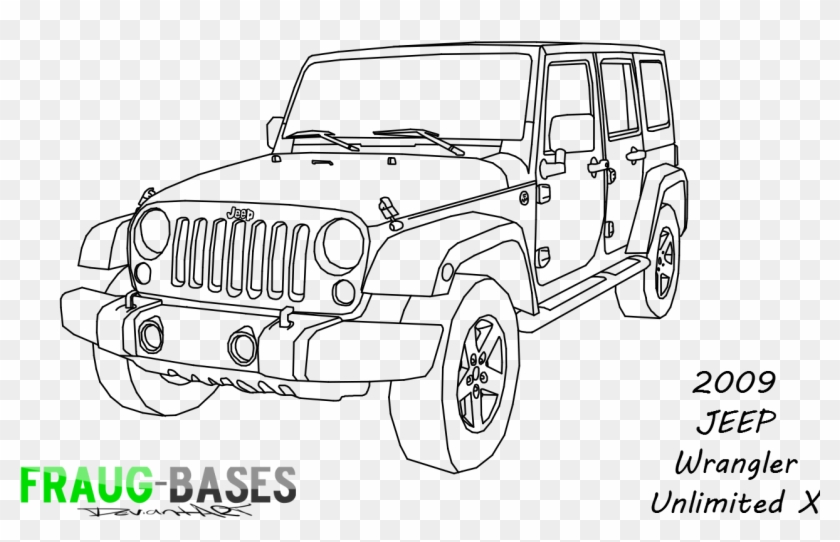 Collection Of - Jeep Wrangler Drawing Clipart #3752888