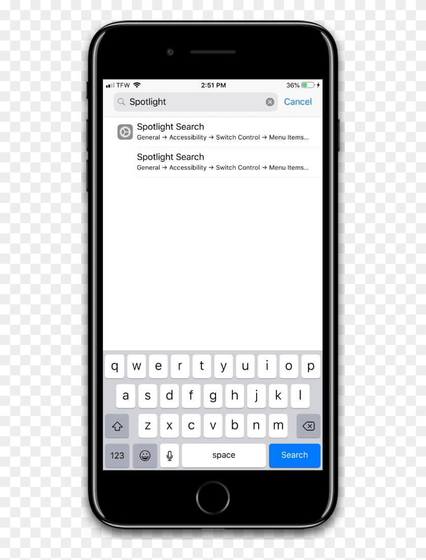 If You Can't Search In Settings, Try This - Ios 12 Spotlight Search Clipart