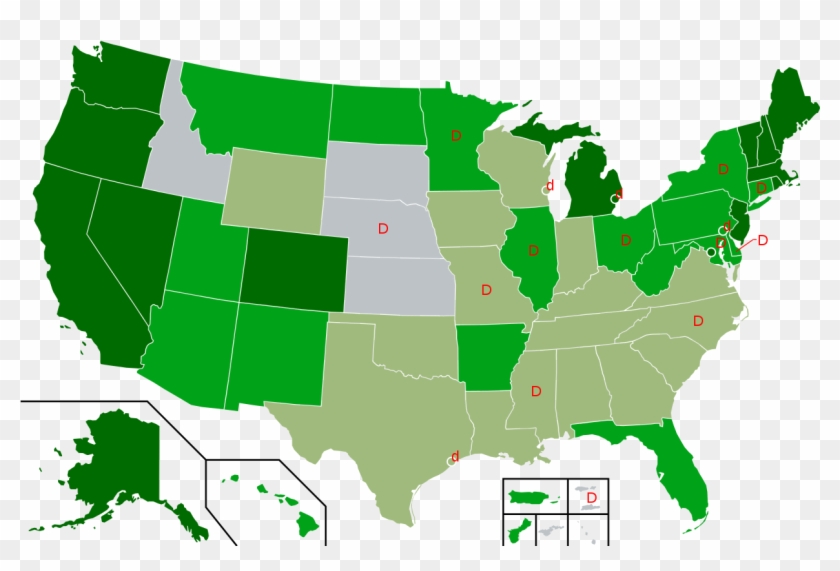Mapping Decriminalization By City - States With Medical Marijuana Clipart #3753178