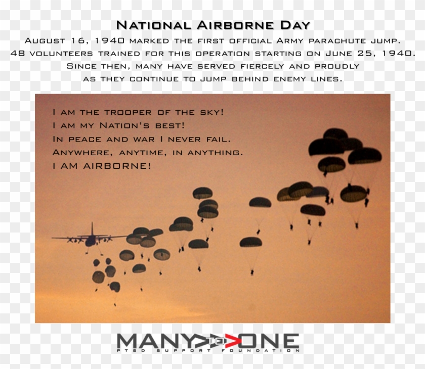 National Airborne Day - Paratroopers Jumping From C 130 Clipart #3753972