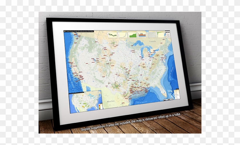 Crude Oil Infrastructure Printed Map Updated January - Picture Frame Clipart #3754267