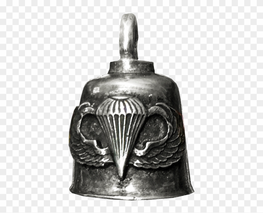 Paratrooper Gremlin Bell - Bronze Sculpture Clipart