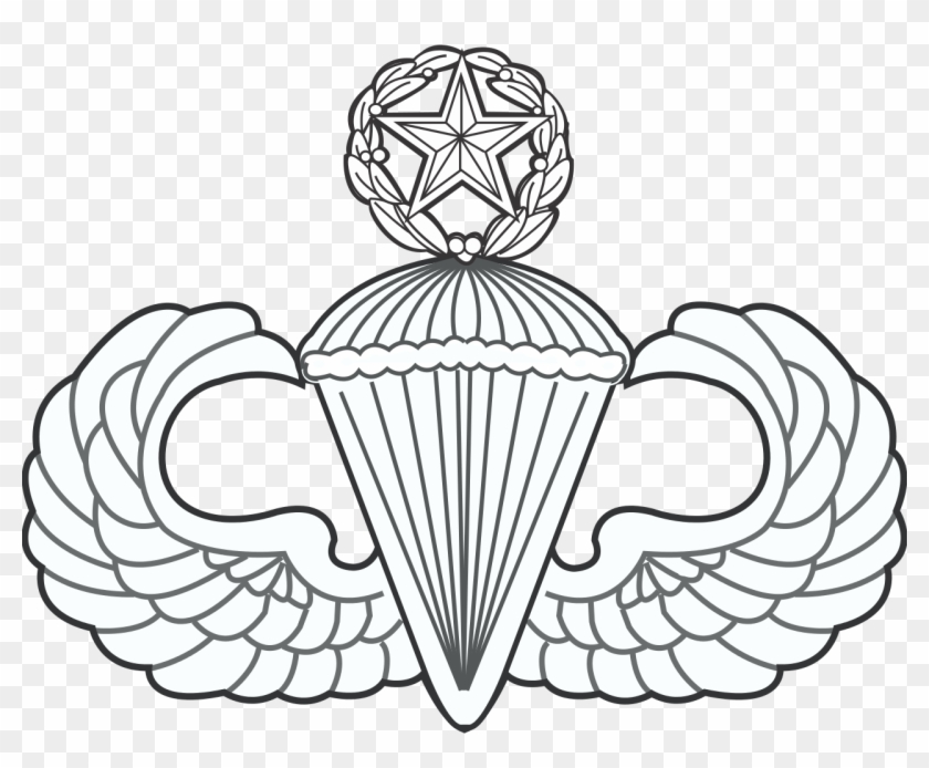 Master Parachutist Badge - National Airborne Day August 16 Clipart