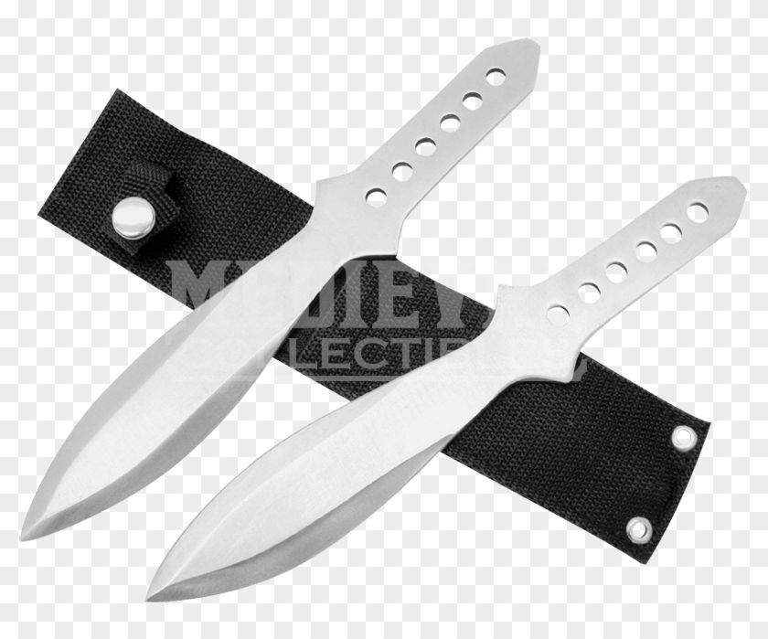 Broad-bladed Throwing Knife Set - Utility Knife Clipart #3754615