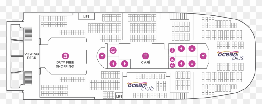 Onboard Wi-fi Available - Condor Ferries Seating Plan Clipart