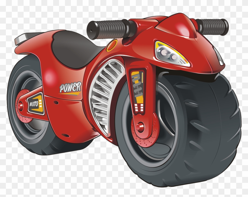Motorcycle 2 Wheels Vehicle Transport Toy Drawing - Moto Plastique Clipart