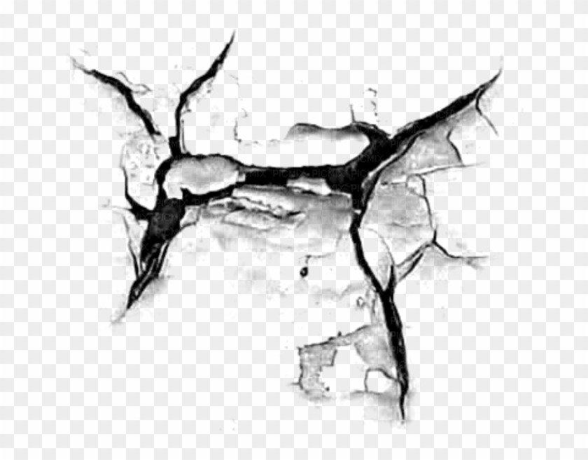 #papertear #cracked #cracked #crevasse #earthquake - Transparent Cracks In Wall Png Clipart