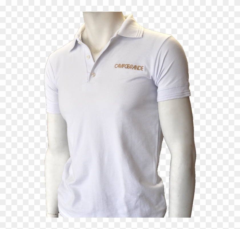 Playera Polo Blanca Pike - Polo Shirt Clipart #3756078