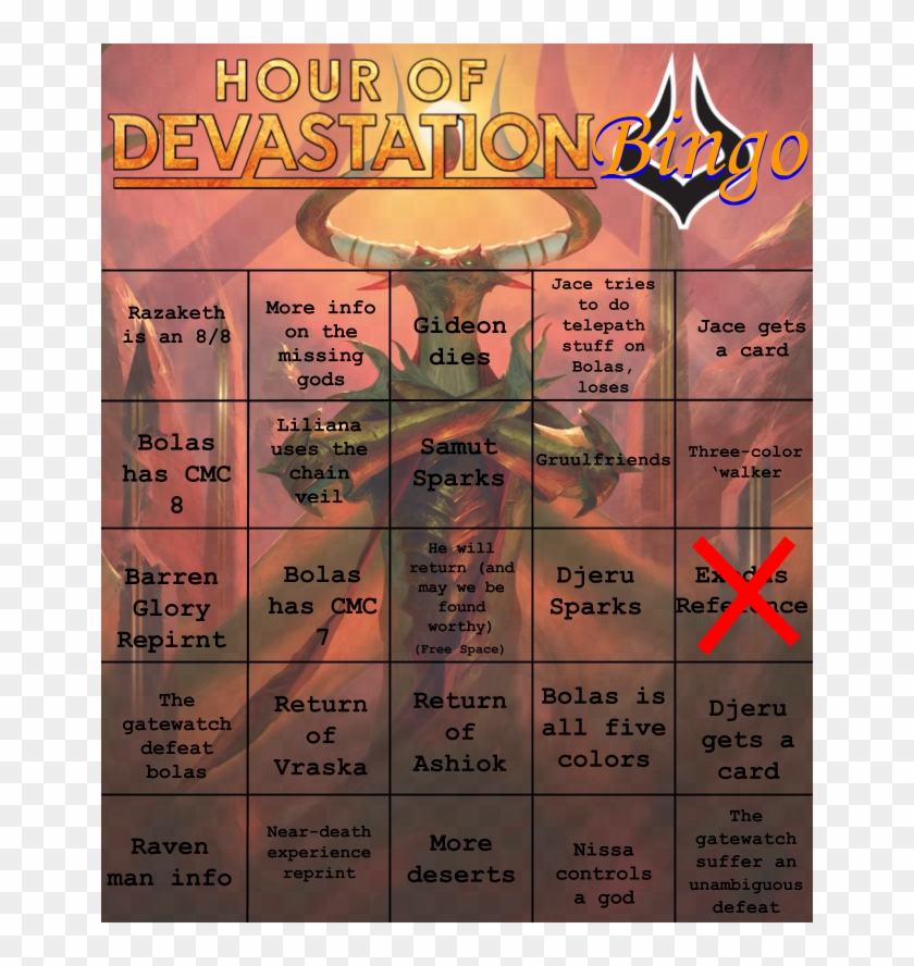 Hour Of Devastation Bingo Update - Poster Clipart #3756174