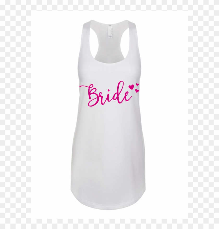 Playera Blanca Bride 3 Corazones - Active Tank Clipart #3756210
