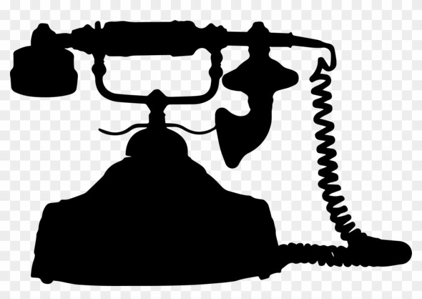 Old Phone Silhouette Old Antique Telephone Clipart #3756389