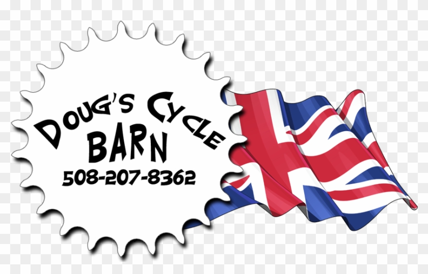 Doug's Cycle Barn, Classic British Motorcycle Restoration, - England Flag Waving Vector Clipart #3756830