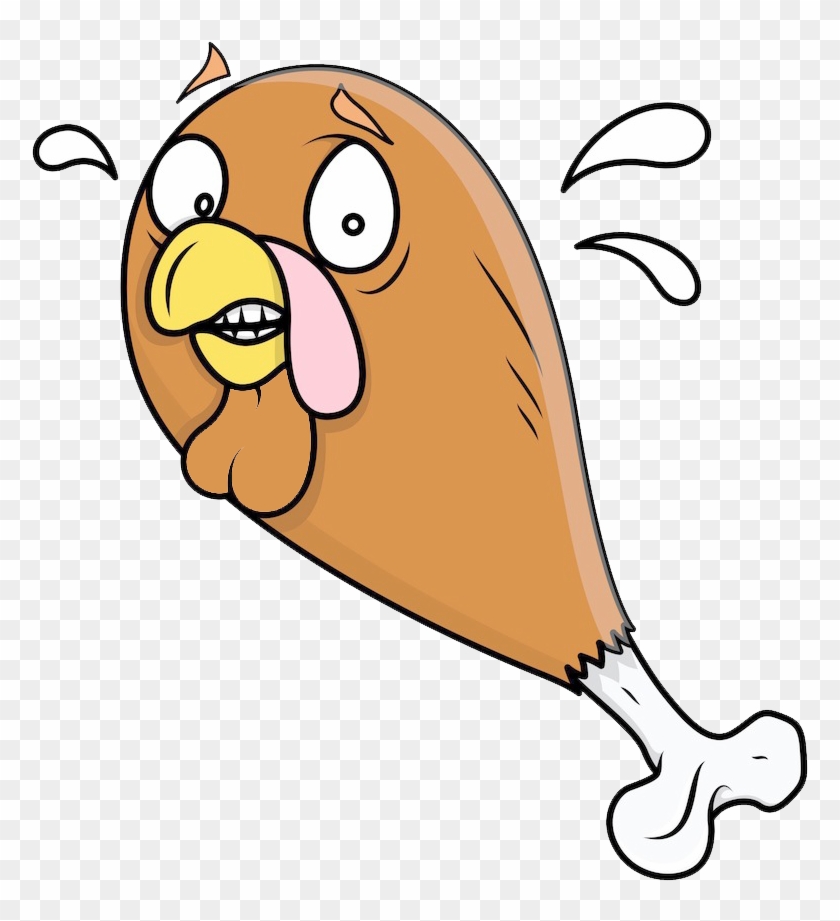 Turkey Meat Drawing Clip Art - Turkey Meat Cartoon - Png Download