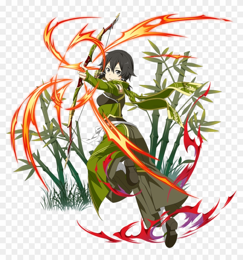 [red Flash Divine Archer] Sinon Sao Ggo, Sword Art - Red Flash Divine Archer Sinon Clipart #3758377