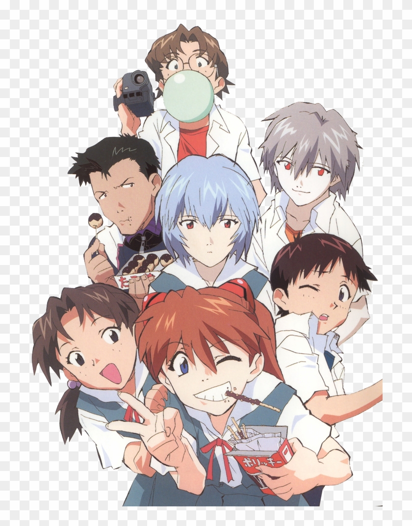 Evangelion Asuka Langley Soryu Shinji Ikari Kaworu - Evangelion Asuka A Shinji Clipart #3758455