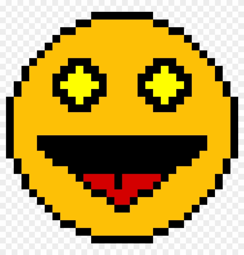 Sparkle Eye Happy Face - Dibujos Cuadriculados De Emojis Clipart