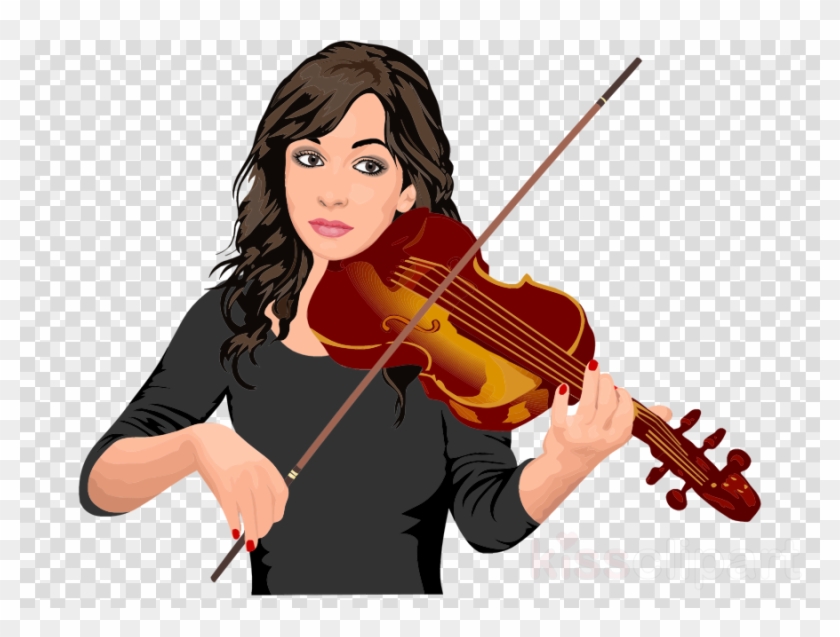 Violinist Clipart Violin Viola Clip Art , Png Download - Girl Playing Violin Clipart Transparent Png