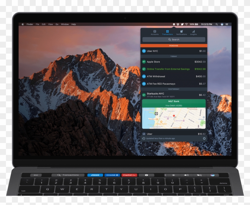 Balance Brings Financial Accounts To The Mac's Menu - Mac Os Sierra Desktop Clipart #3759021