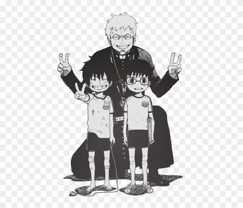 Blue Exorcist Manga Family Cute Manga Boy Anime Anime - Yuri Egin And Shiro Clipart #3759066