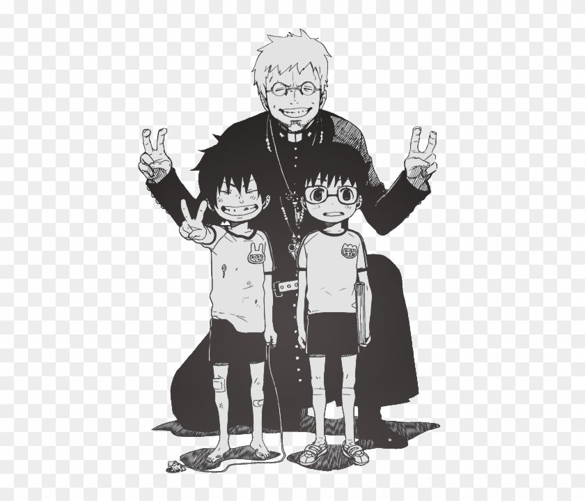 Blue Exorcist Manga Family Cute Manga Boy Anime Anime - Yuri Egin And Shiro Clipart