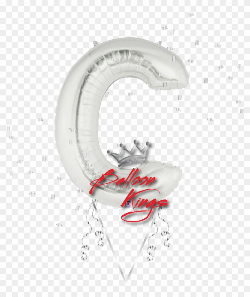 Silver Letter C - Calligraphy Clipart