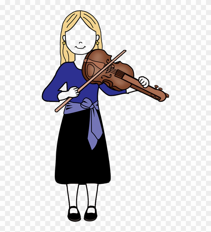 Violin Girl Personalized T Shirt For Recital, Music - Cartoon Clipart #3759337