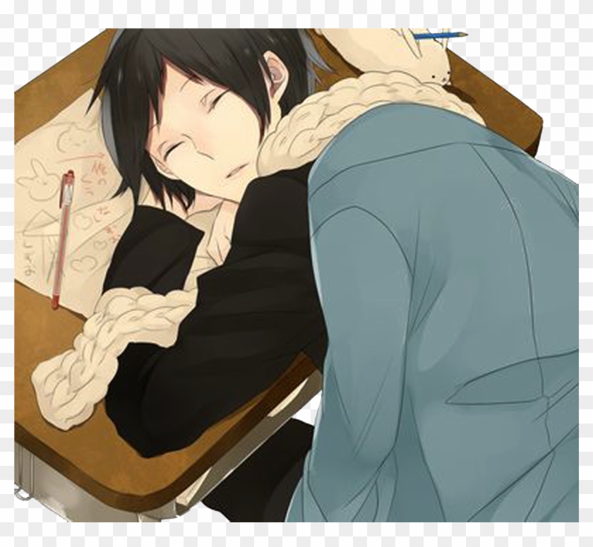 Durarara Sleep On - Anime Characters Sleeping On Table Clipart