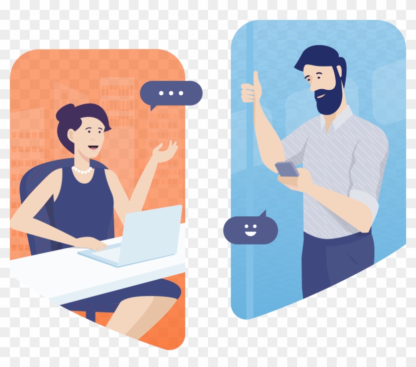 Unblu Empowers Financial Institutions To Increase Online - Illustration Clipart