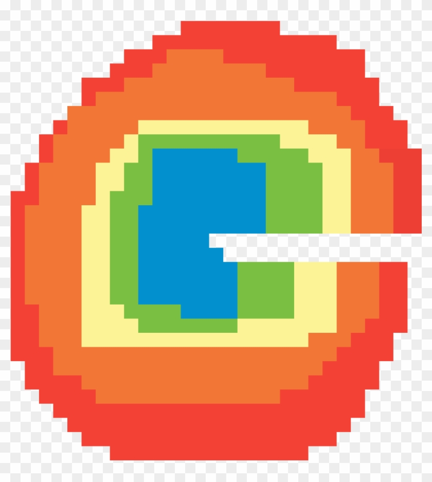 Letter C Rainbow - Click The Button Gif Clipart