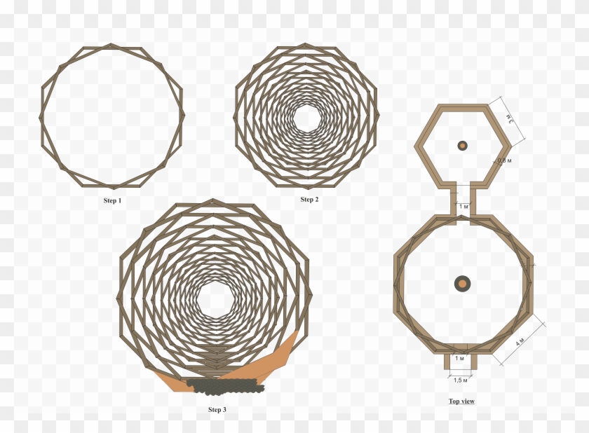 Illustration Of Botai House Structure - Circle Clipart #3760690