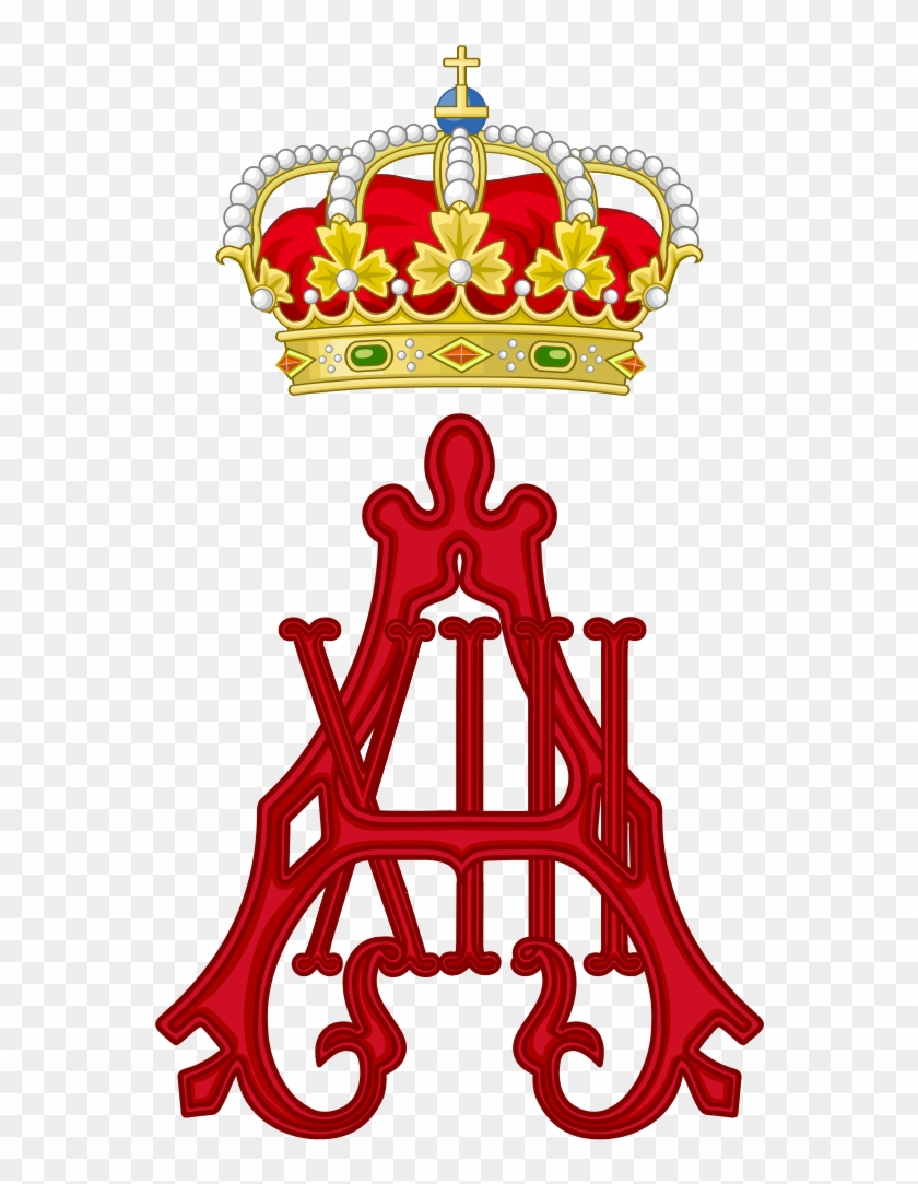 Royal Monogram Of Alfonso Xiii Of Spain - Alfonso Xiii Monogram Clipart