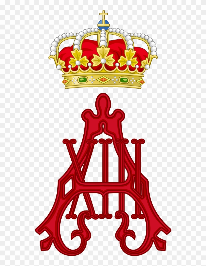 Royal Monogram Of Alfonso Xiii Of Spain - Alfonso Xiii Monogram Clipart #3760831