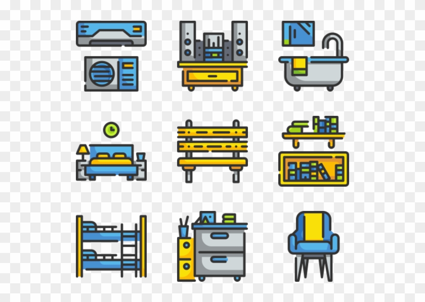 Furniture And Household - Machinery Icons Clipart #3761286