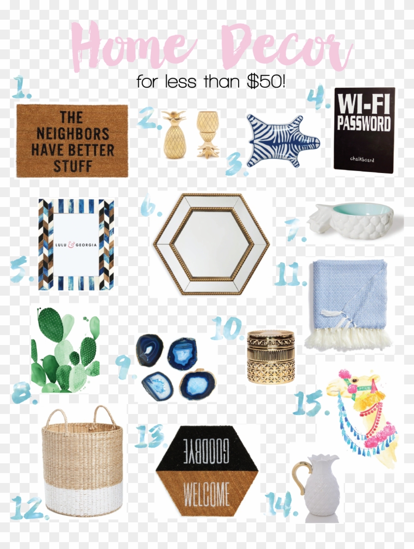 Home Decor For Less Than $50 - Pattern Clipart #3761392