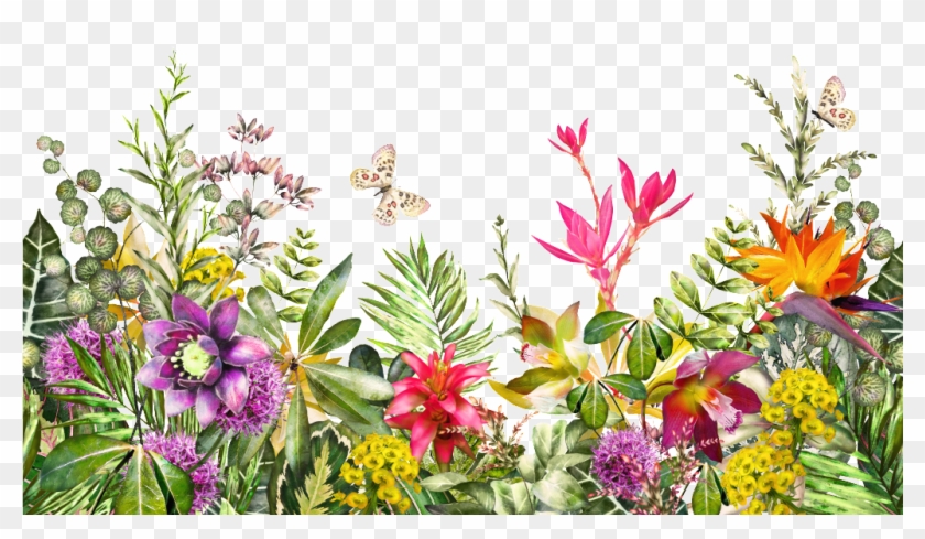 Outdoor Hermosas Flores Y Hierba Png Transparente - Flower Tapestry Clipart #3761715